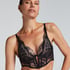 Daphne Padded Underwired Longline Push-Up Bra, Black