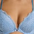 Marine Padded Push-Up Underwired Bra, Blue