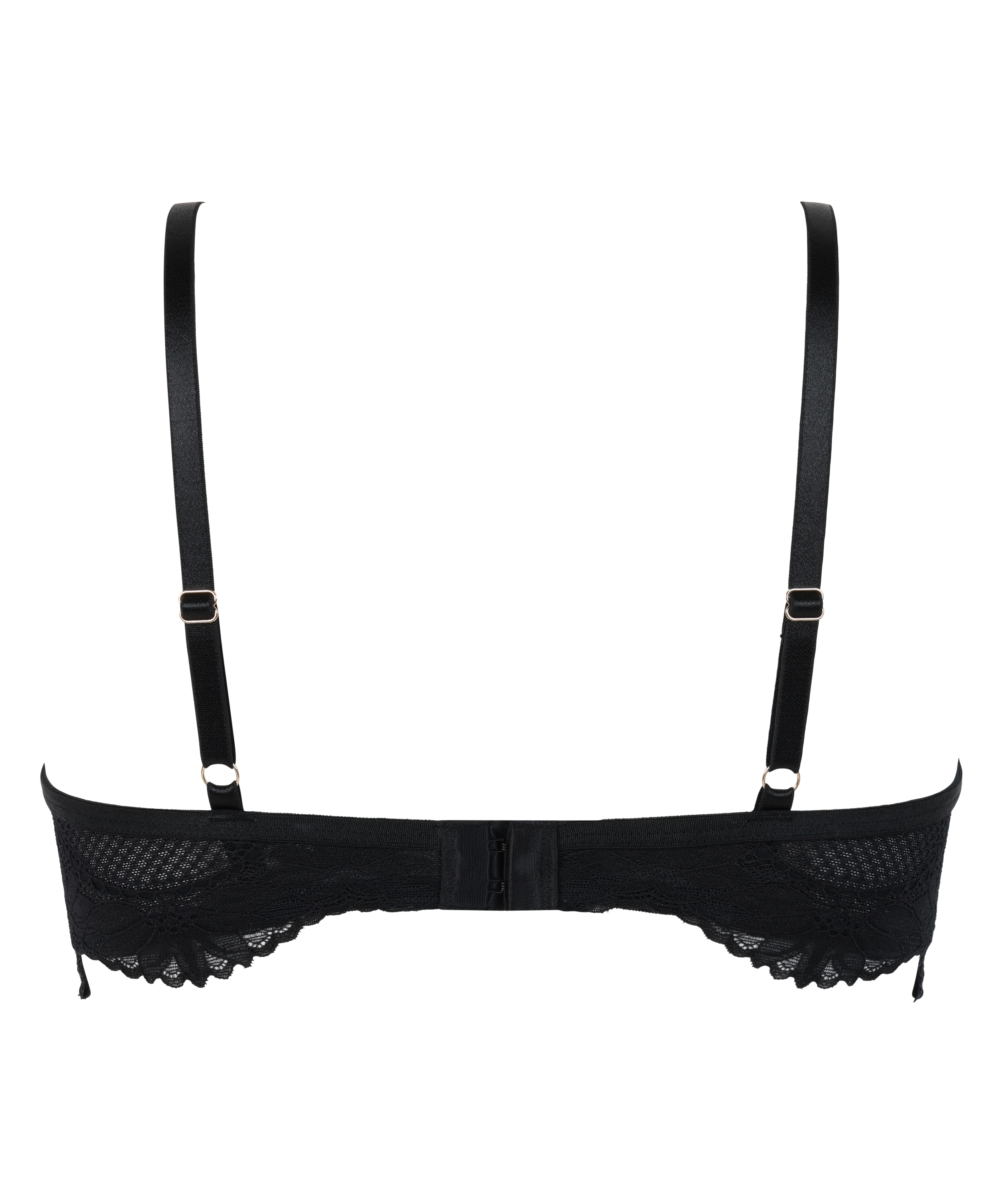 Half-Padded Cup Underwired Bra Belladonna, Black, main