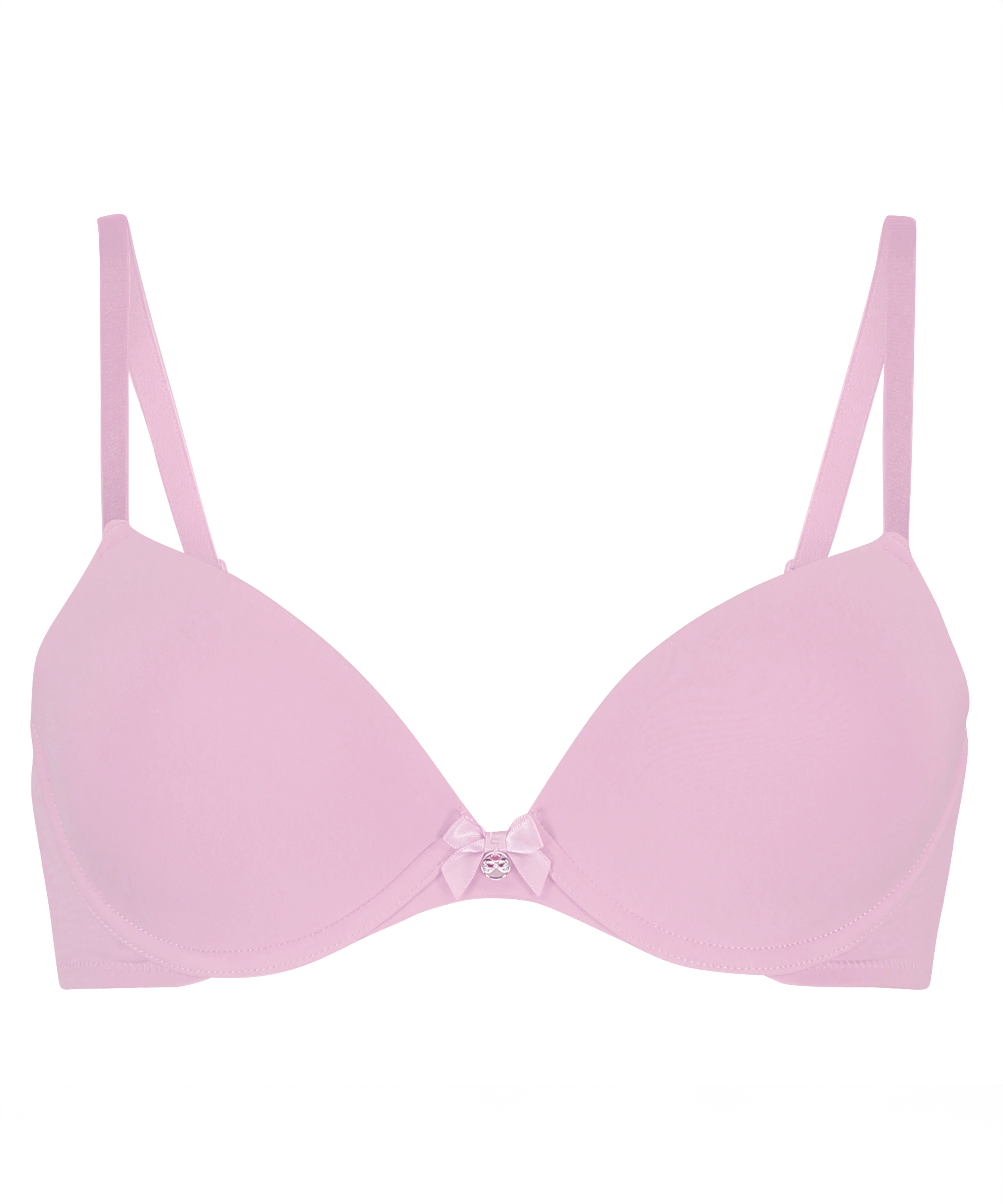 Plunge Padded Underwired Bra, Pink, main