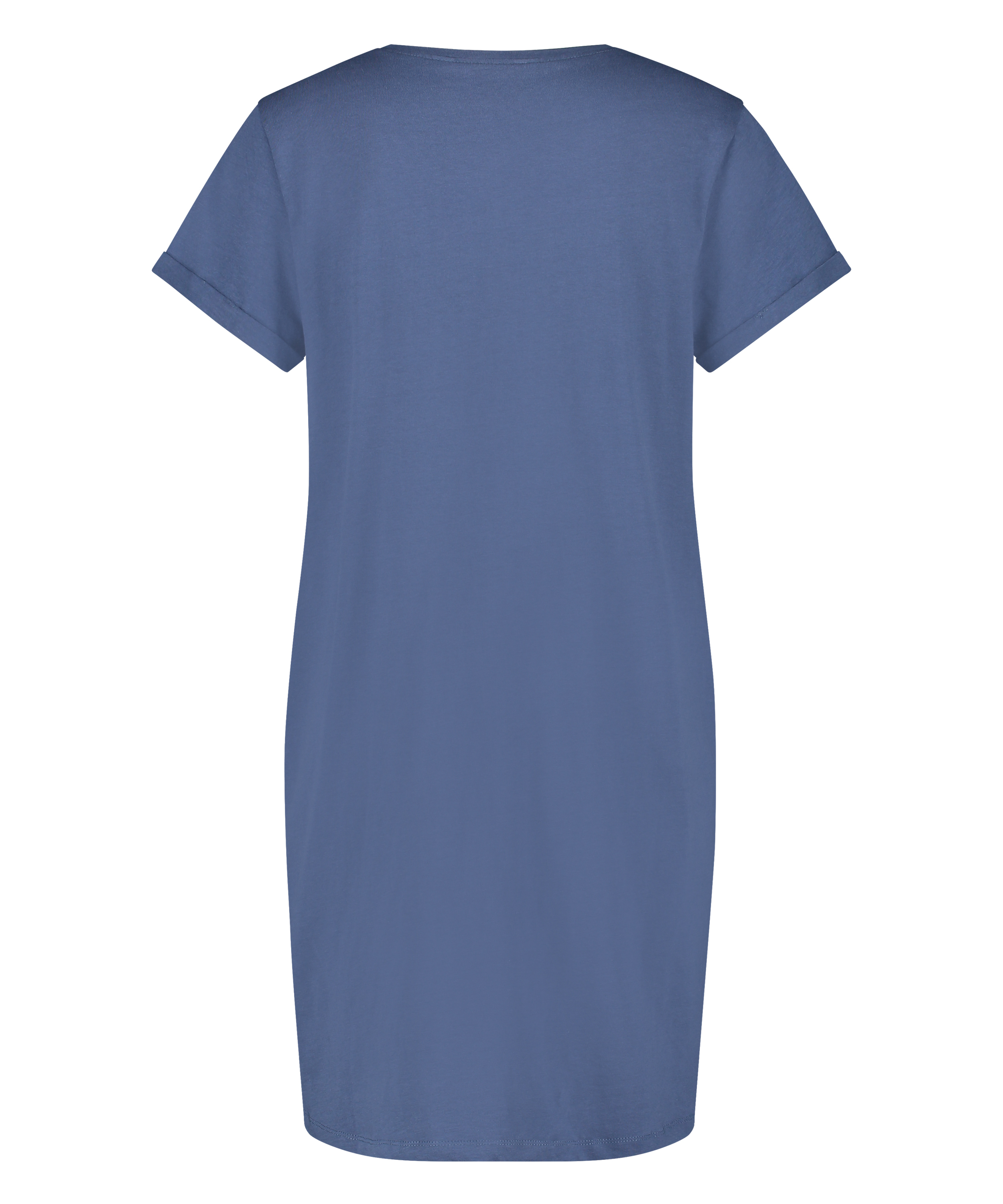 Round Neck Nightshirt, Blue, main