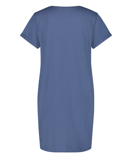 Round Neck Nightshirt, Blue
