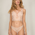 Non-Padded Underwired Longline Bra Sylvia, Beige