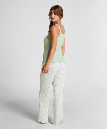 Singlet Rib Jersey Lace, Green