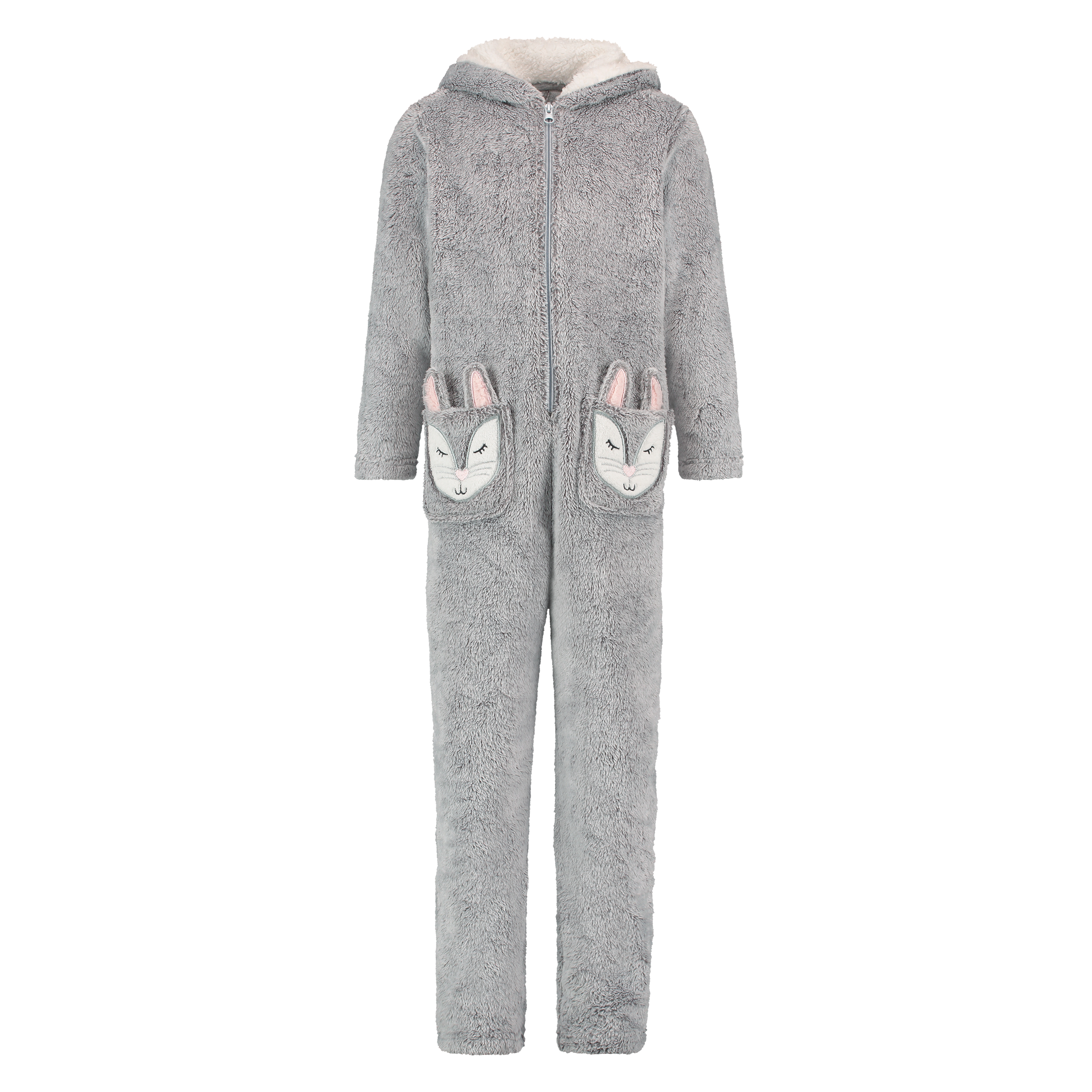 Fleece Onesie Kids, Gray, main