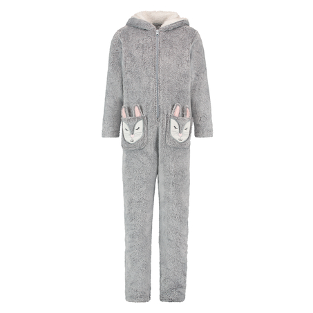 Fleece Onesie Kids, Gray