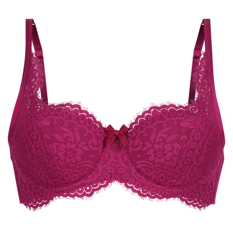 Cardi Padded Half-cup Underwired Bra, Pink