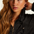 Velour hoodie jacket, Black