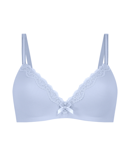Lola Padded Non-Wired Bra, Blue