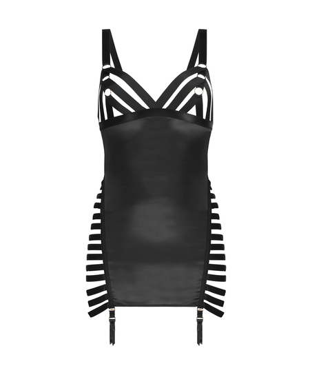 Brooke Slip Dress, Black