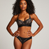 Luna Padded Underwired Longline Bra, Black