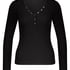 Long-Sleeved Pyjama Top, Black