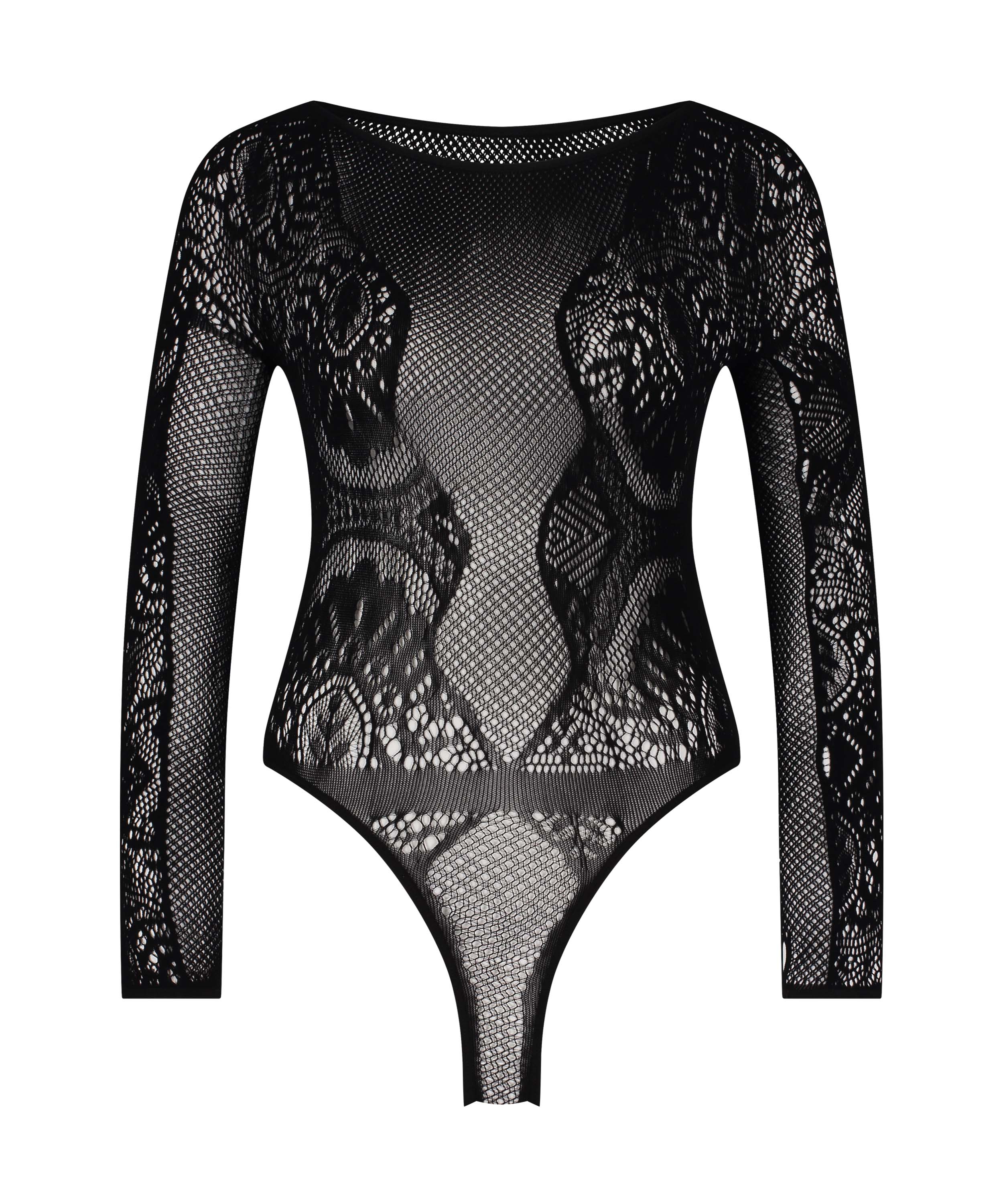 Scallop Floral Body, Black, main