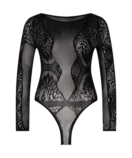 Scallop Floral Body, Black