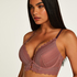 Chynna padded push-up longline underwired bra, Purple