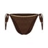 Crochet Cheeky Tanga Bikini Bottoms, Brown