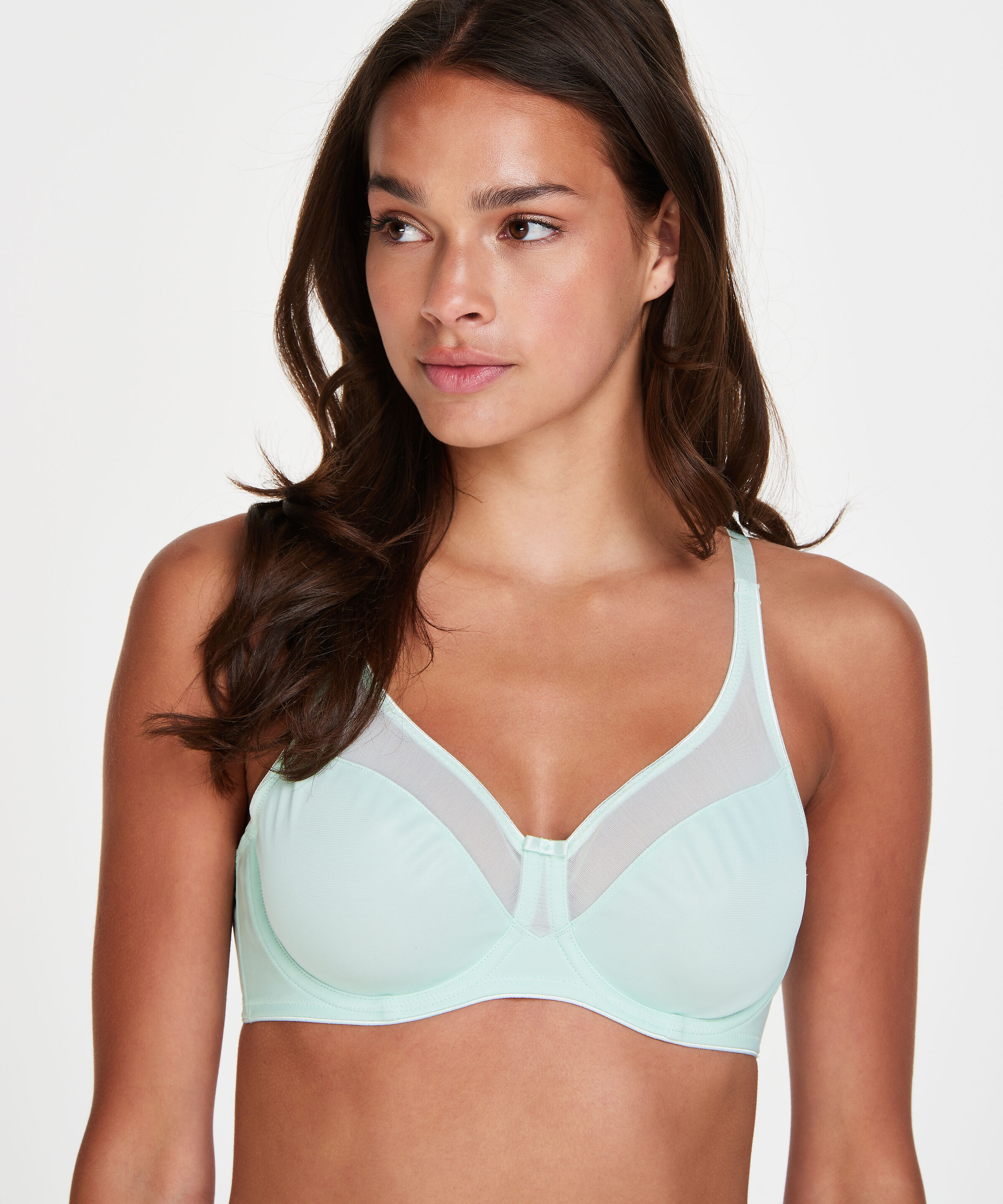 Nina Non-Padded Underwired Minimizer Bra, Green