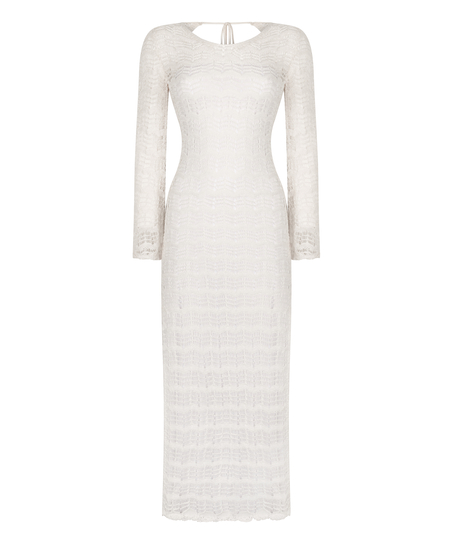 Crochet Maxi Dress, White