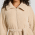 Robe Zip Up Fleece, White