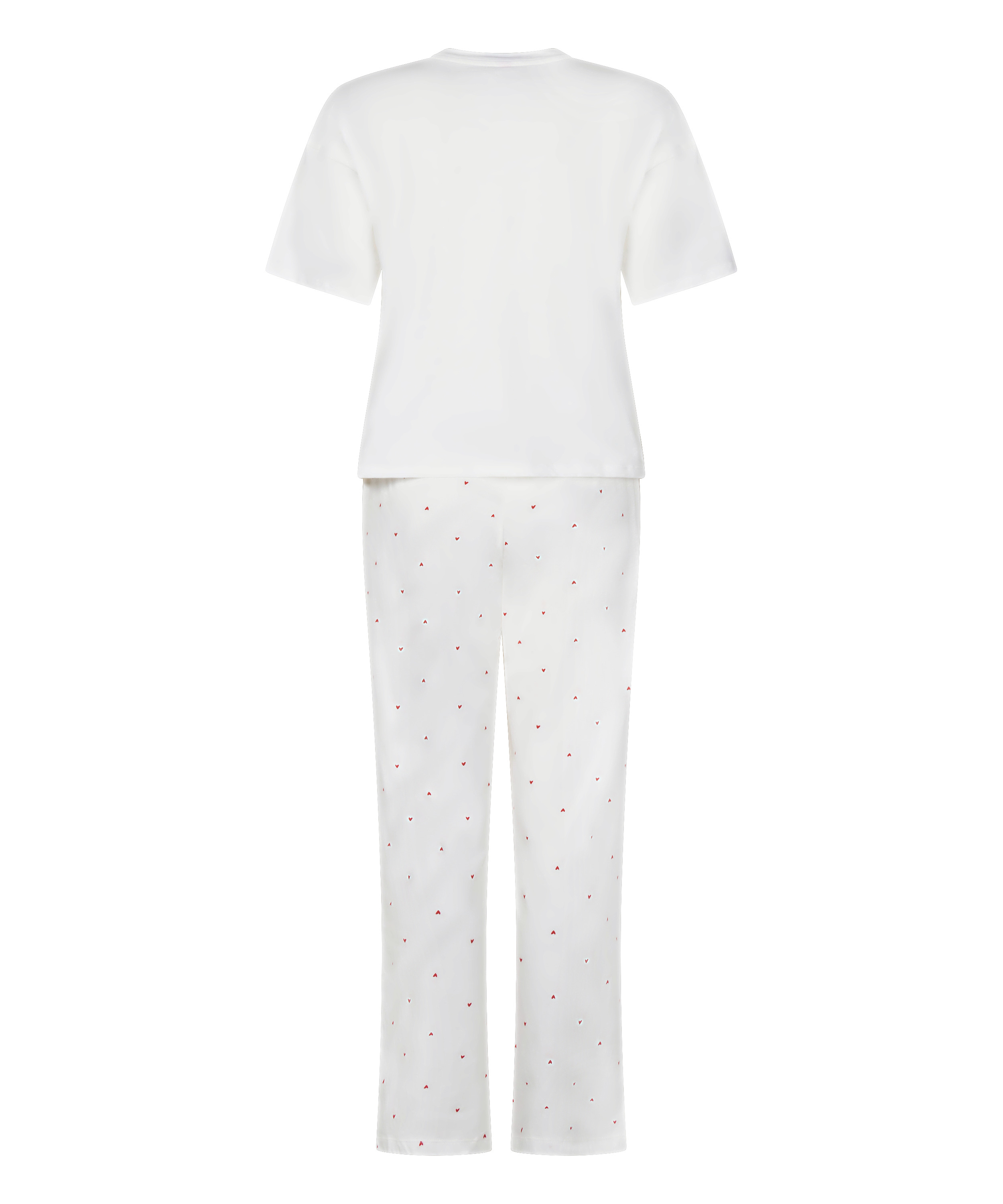 Pyjama Set Cotton Print, White, main