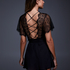 Coco Satin Kimono, Black