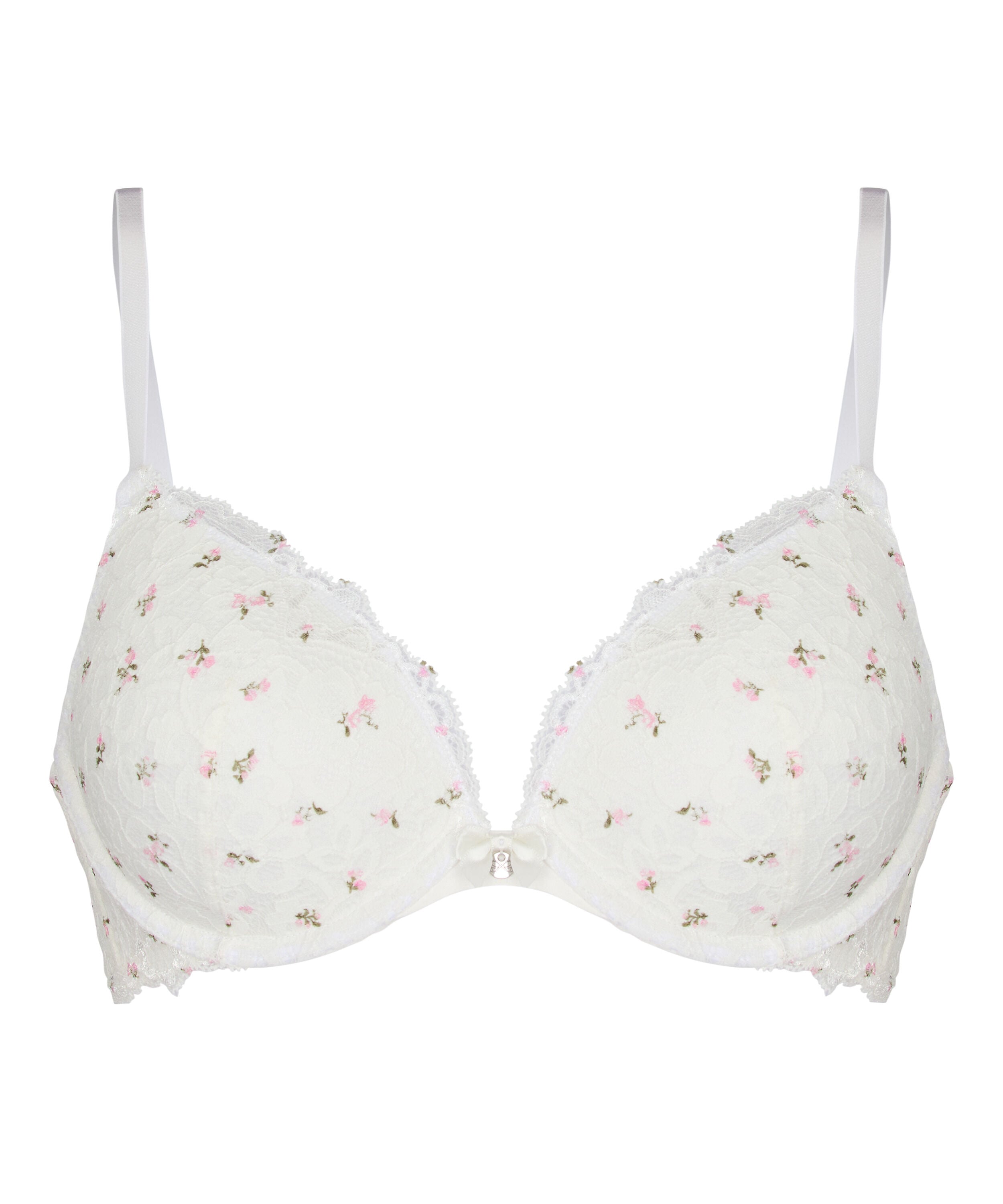 Marine Padded Push-Up Underwired Bra, White