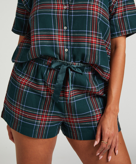 Twill pyjama set, Green