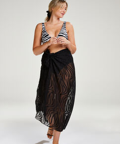 Burnout Zebra Pareo  Vivian Hoorn, White