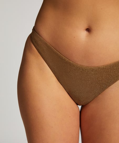 Highleg Bikini Bottom Goldie Lurex, Yellow