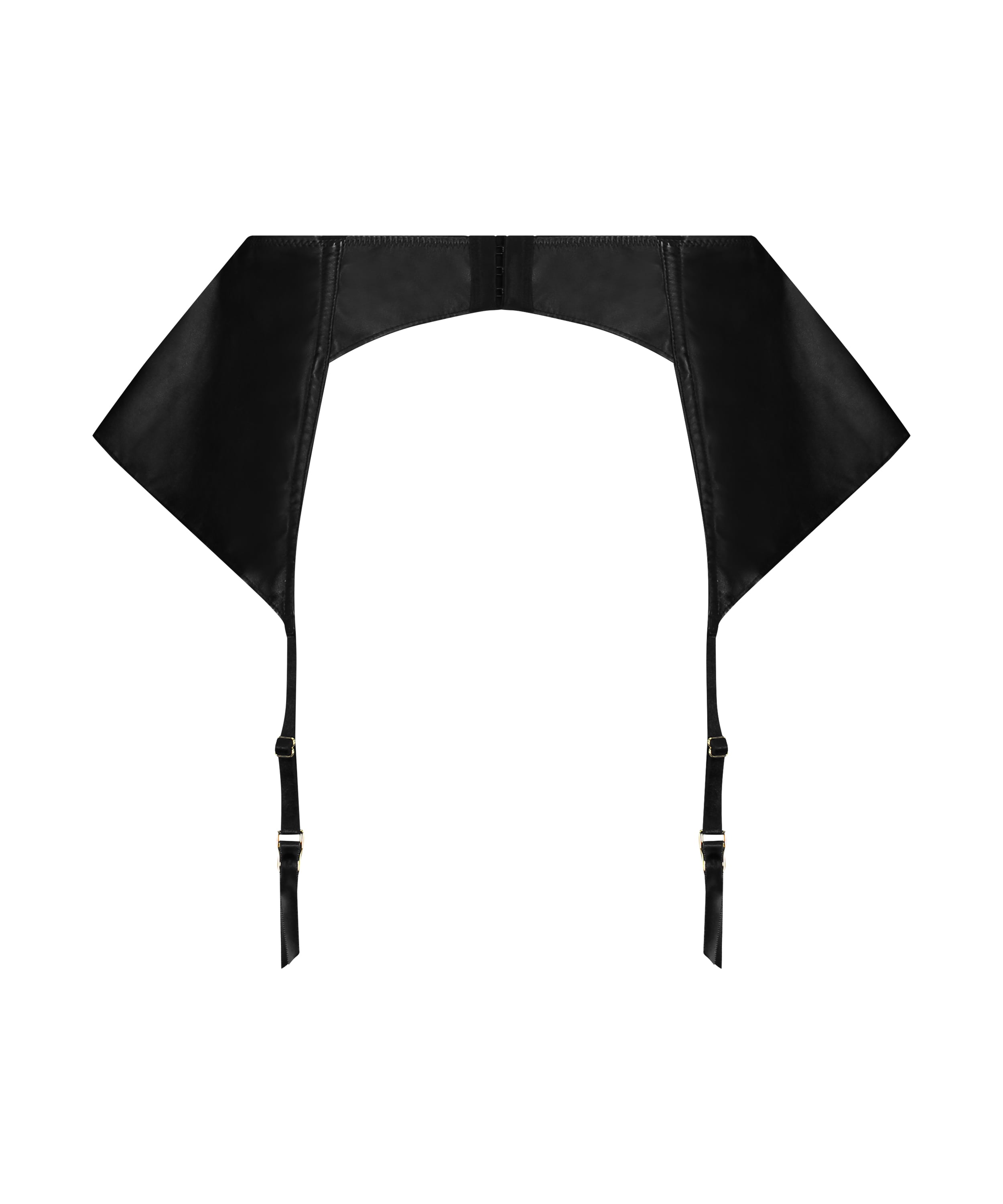 Private leather-look suspenders, Black, main