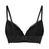 Marine Padded Push-Up Underwired Bra, Black