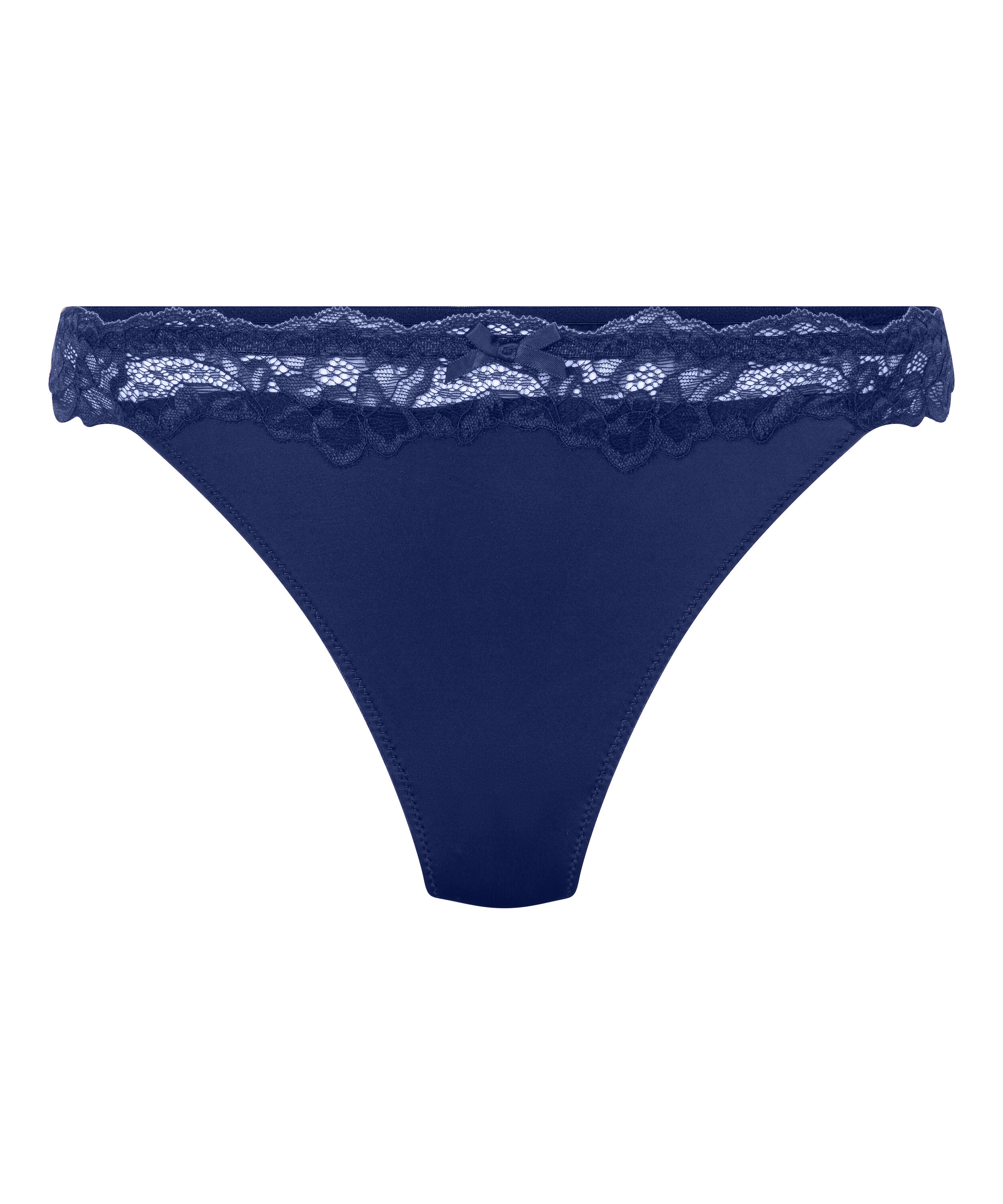 Lace & Shine Thong, Blue