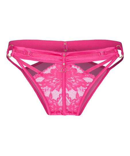 Emmeline Open Crotch Brazilian, Pink