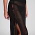 Crochet Midi Skirt, Black