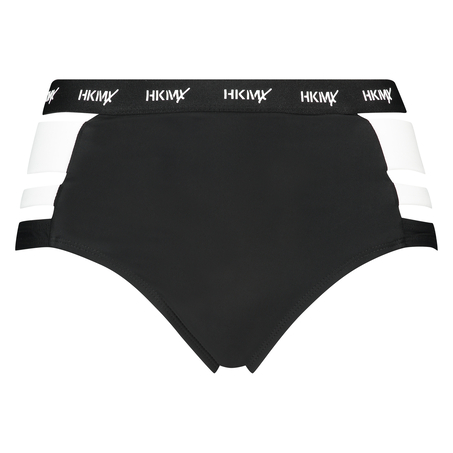 HKMX Cheeky High Bikini Bottoms, Black