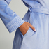 Velours short bathrobe, Blue