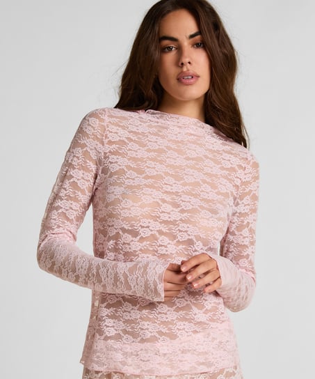 Top Allover Lace, Pink