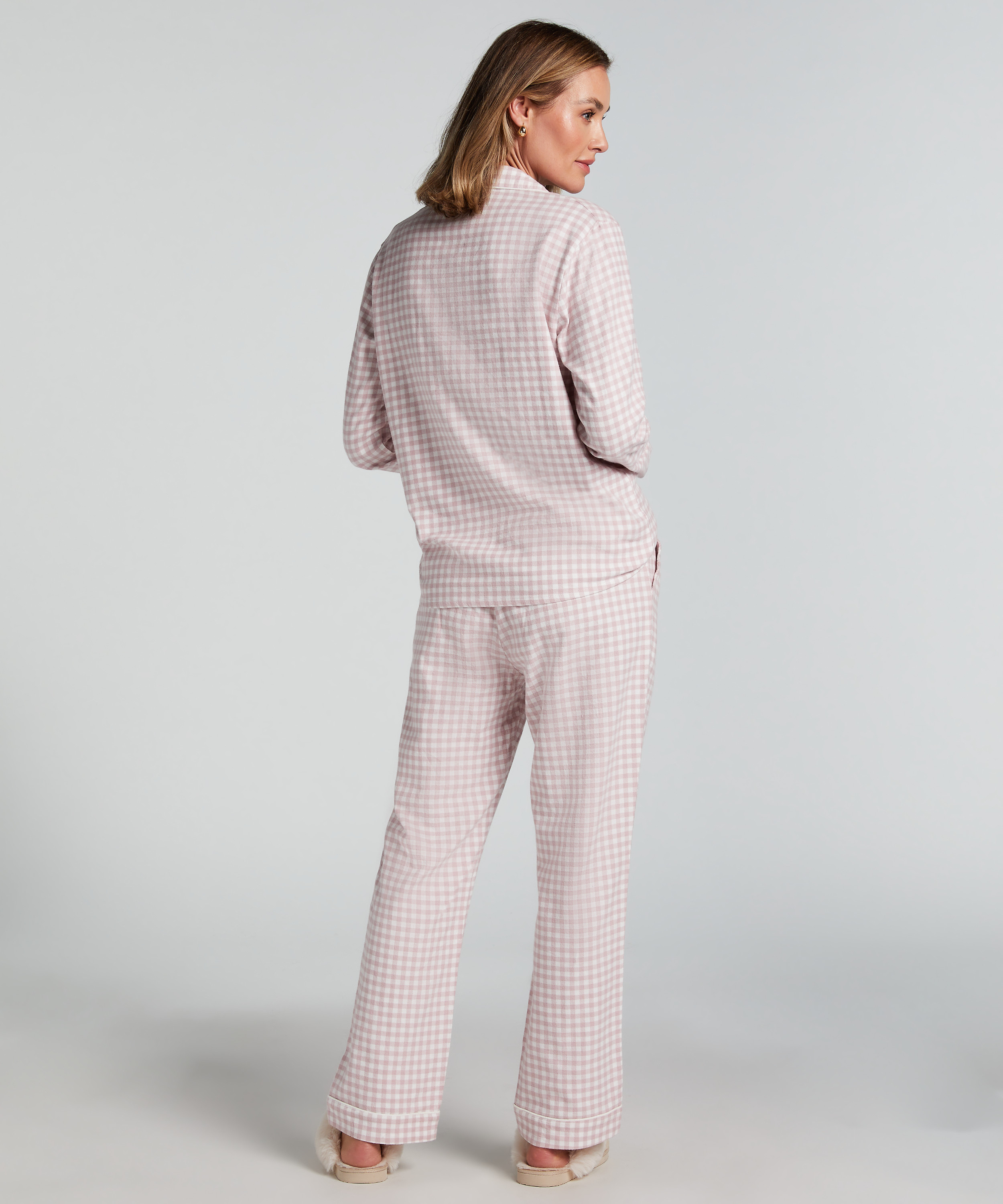 Essentials Flannel Pyjama Top, Purple, main