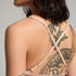 Transparent Back Multiway Padded Underwired Bra, Beige