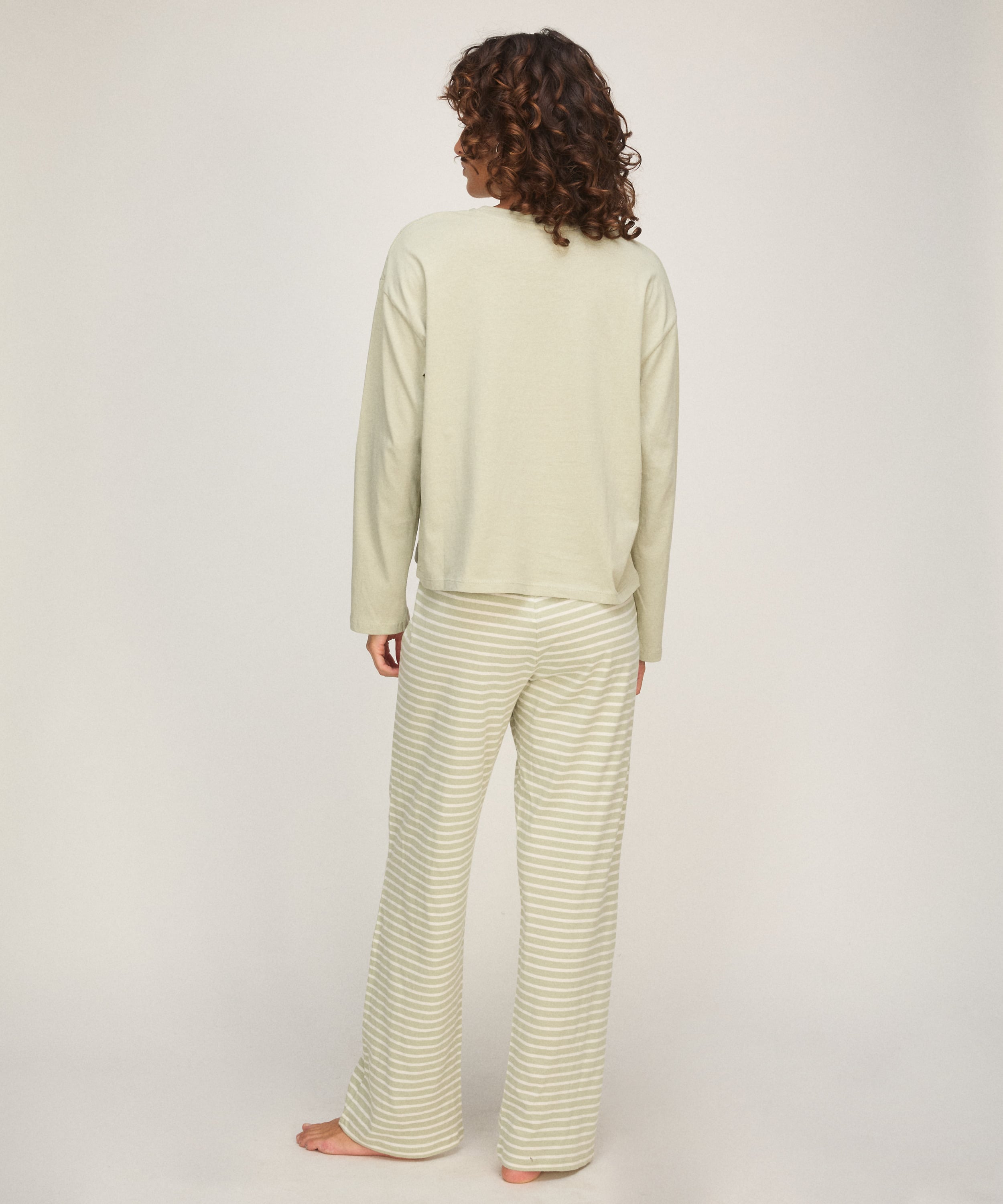 Pyjamaset Cotton , Green, main