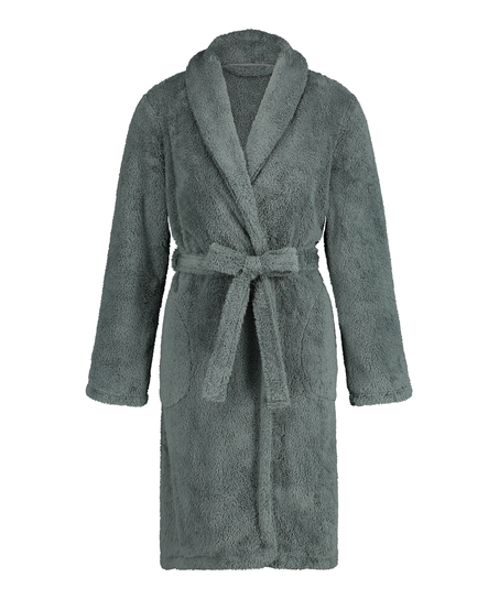 Fleece Bathrobe Short, Green