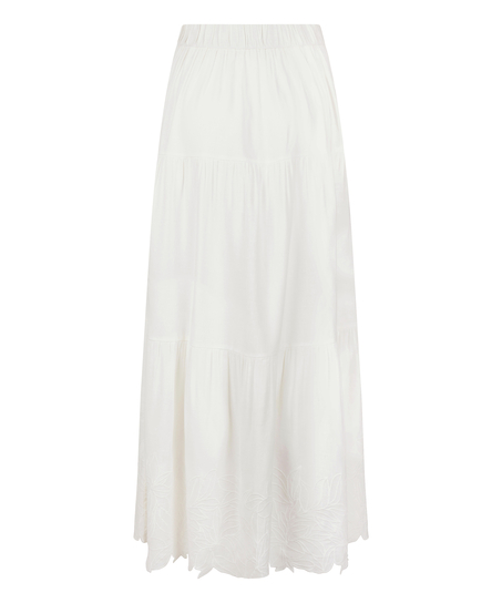 Embroiderd Skirt, White