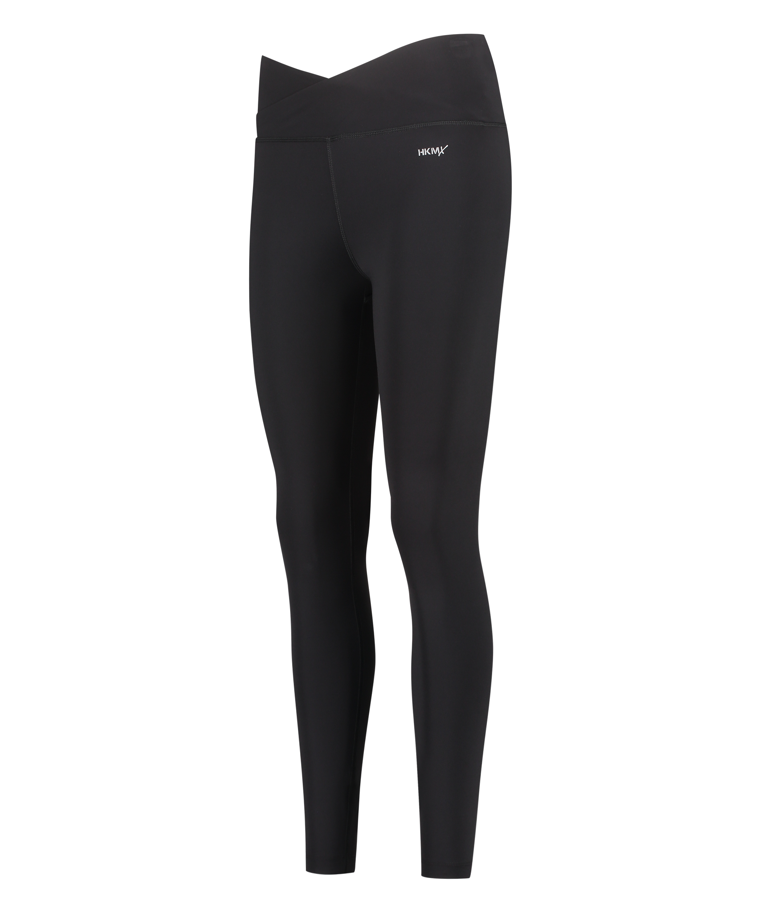 HKMX Crossed High Waisted Leggings, Black, main
