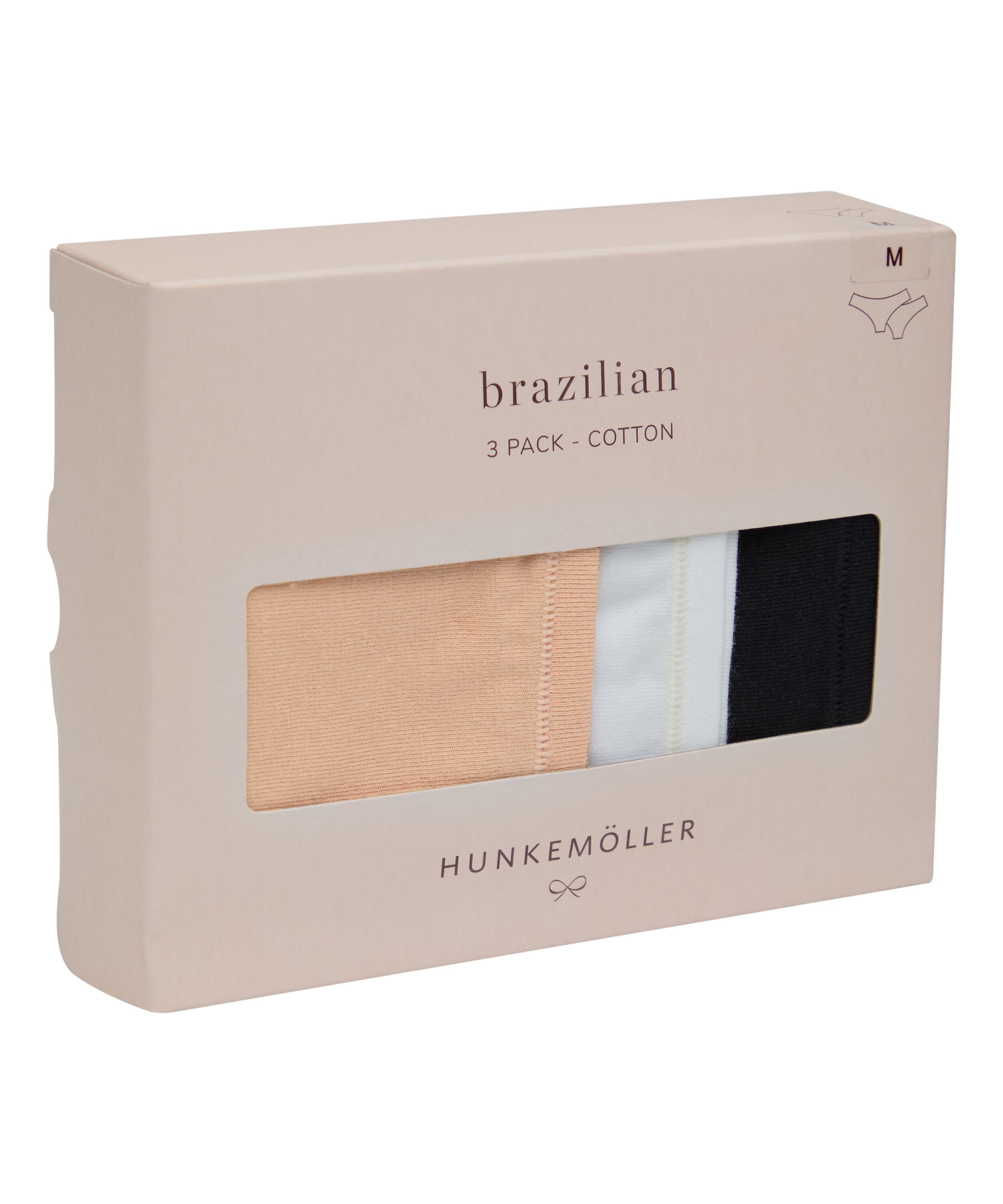 Multipack Cotton Short, Beige