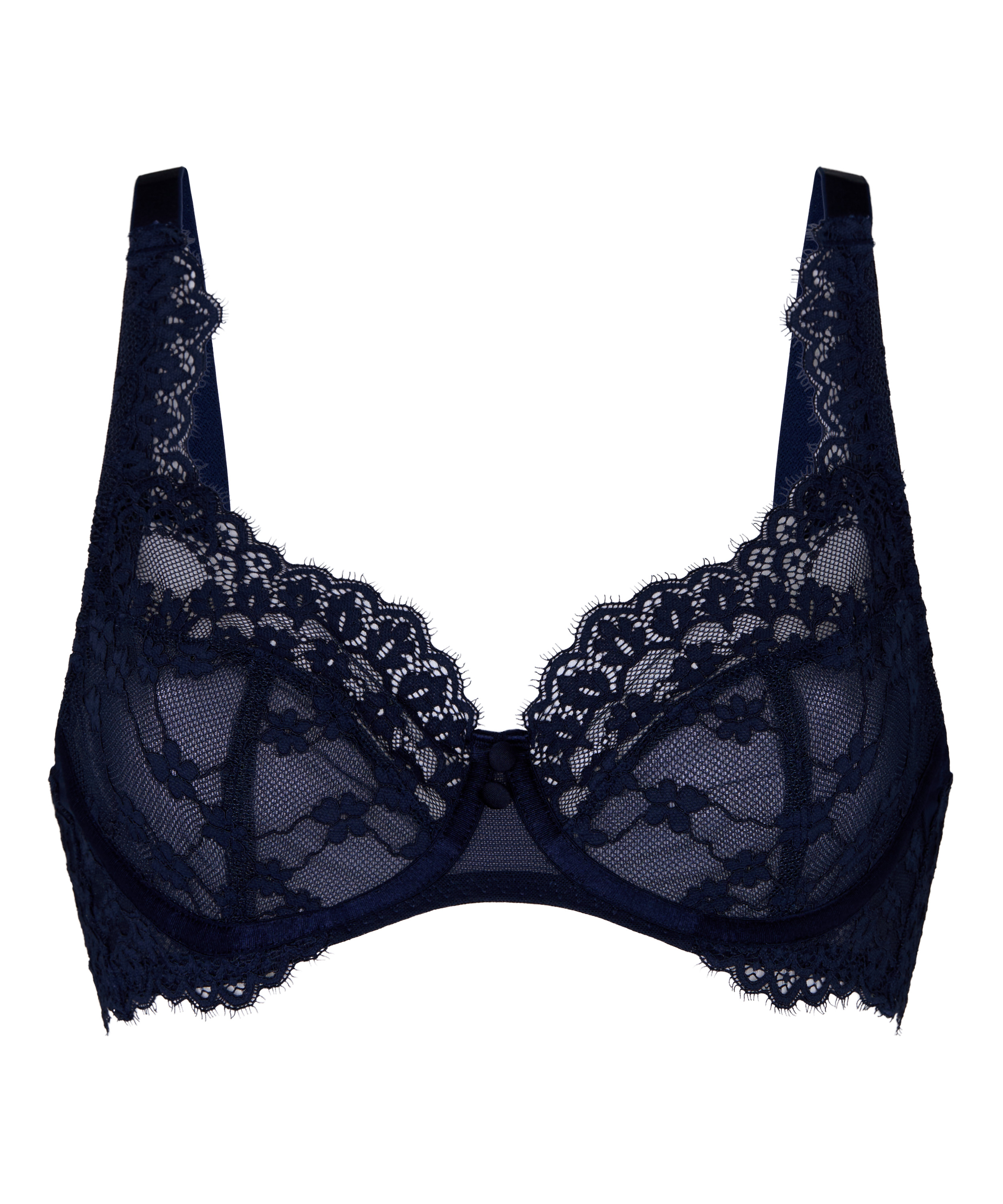 Daisy Non-Padded Underwired Bra, Blue, main