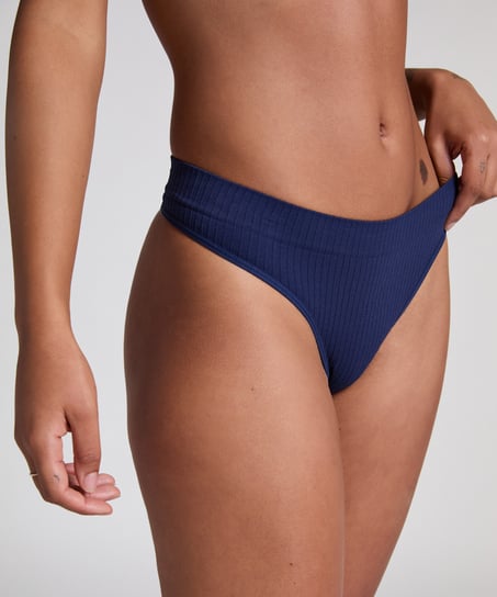 Dianne High Leg Thong, Blue