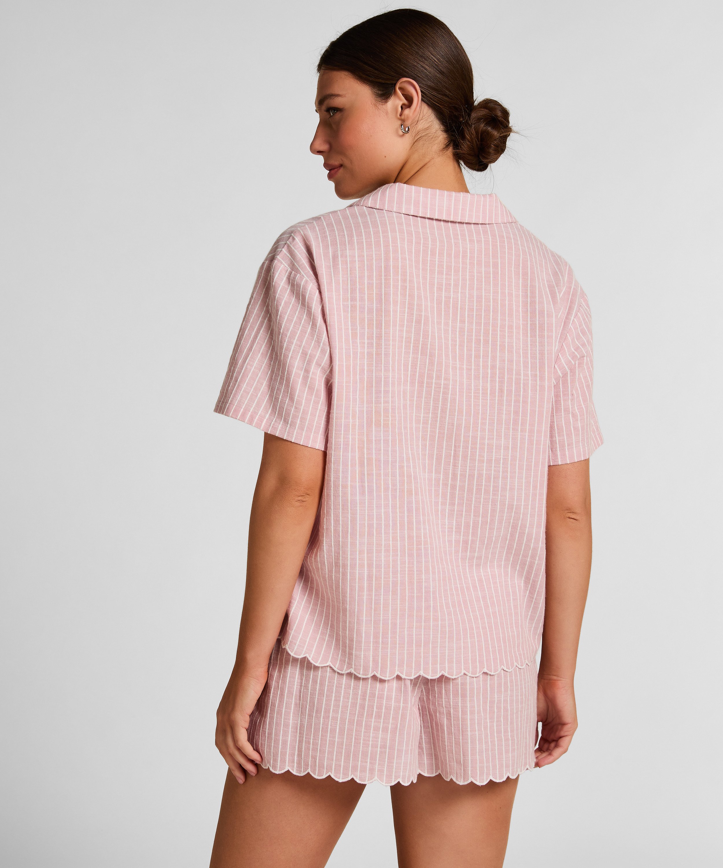 Striped Pyjama Jacket, Pink, main