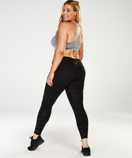 HKMX Run Baby Run Regular Waist Leggings, Black