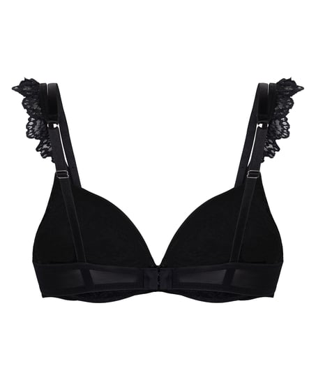 Posie Padded Underwired Push-Up Bra, Black