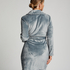 Fleece Zip Bathrobe, Blue